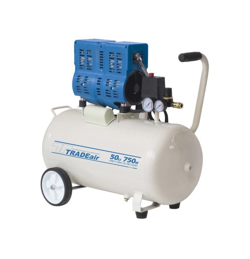 50L TradeAir 750W Silent Oil Free Air Compressor - QUALITY PAINTS