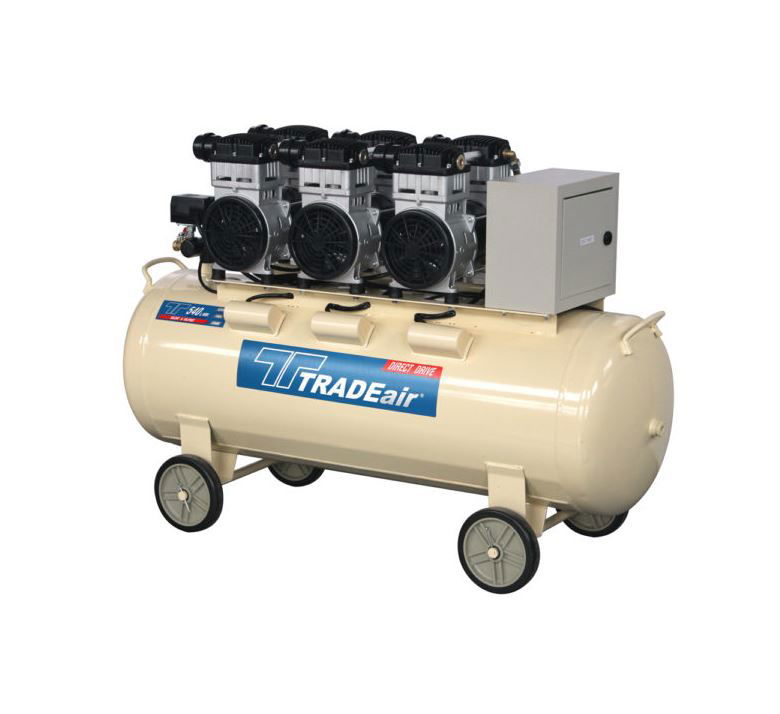 150L TradeAir 3.3KW/4.4HP Silent Oil Free Air Compressor - QUALITY PAINTS