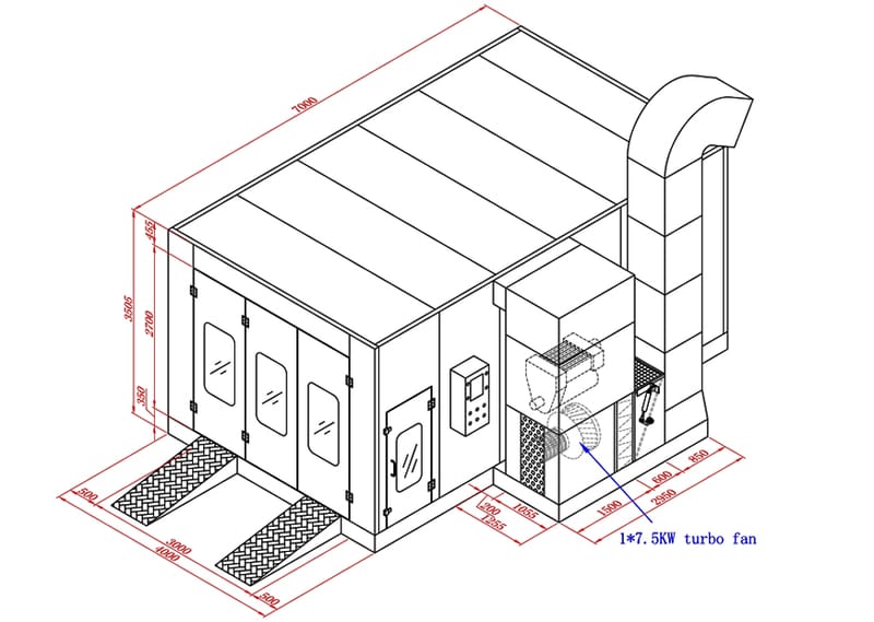 Spray Booth Hurricane 8m Upmarket Sprinter GS800 QUALITY PAINTS