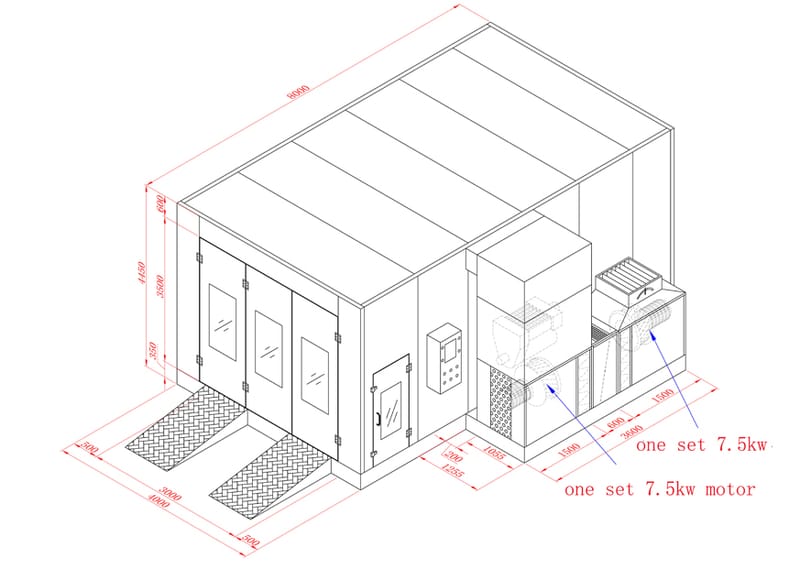 Spray Booth Hurricane 7m Upmarket GP100 QUALITY PAINTS