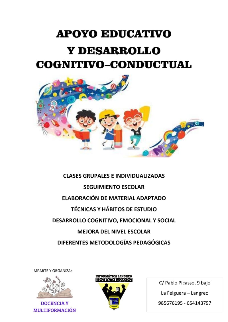 APOYO EDUCATIVO y DESARROLLO COGNITIVO-CONDUCTUAL