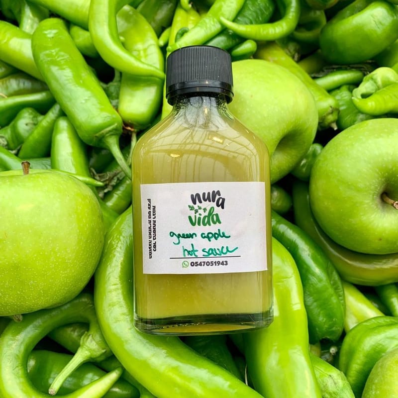 Green apple hot sauce Natures live foods