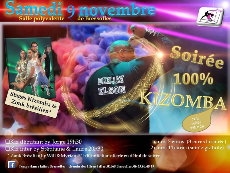 100 % Stage & soirée Kiz  9 Novembre