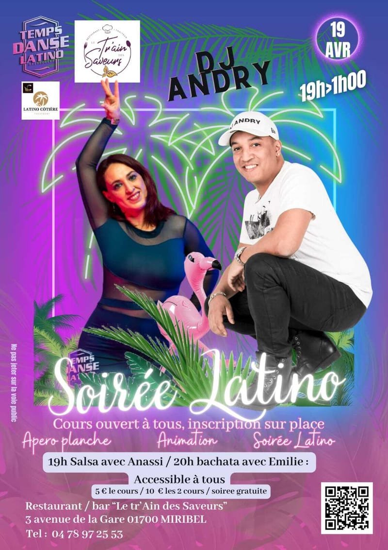 Stages & soirée Latino au Tr'Ain des Saveurs