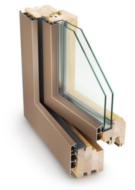 Okna drewniano - aluminiowe