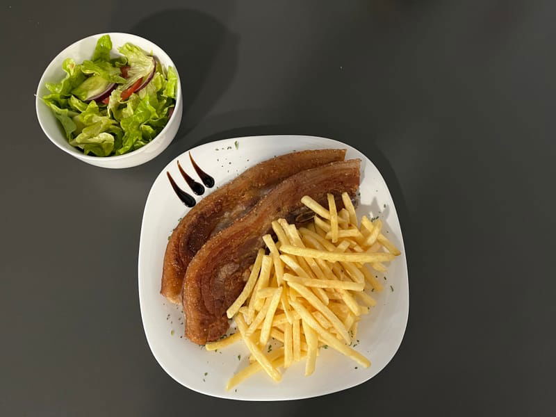 Gegrillter Schweinebauch (kleine Portion)