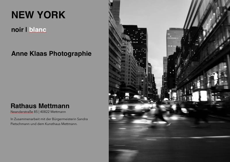 Rathaus Mettmann New York noir | blanc 11.12.2023 - 29.03.2024