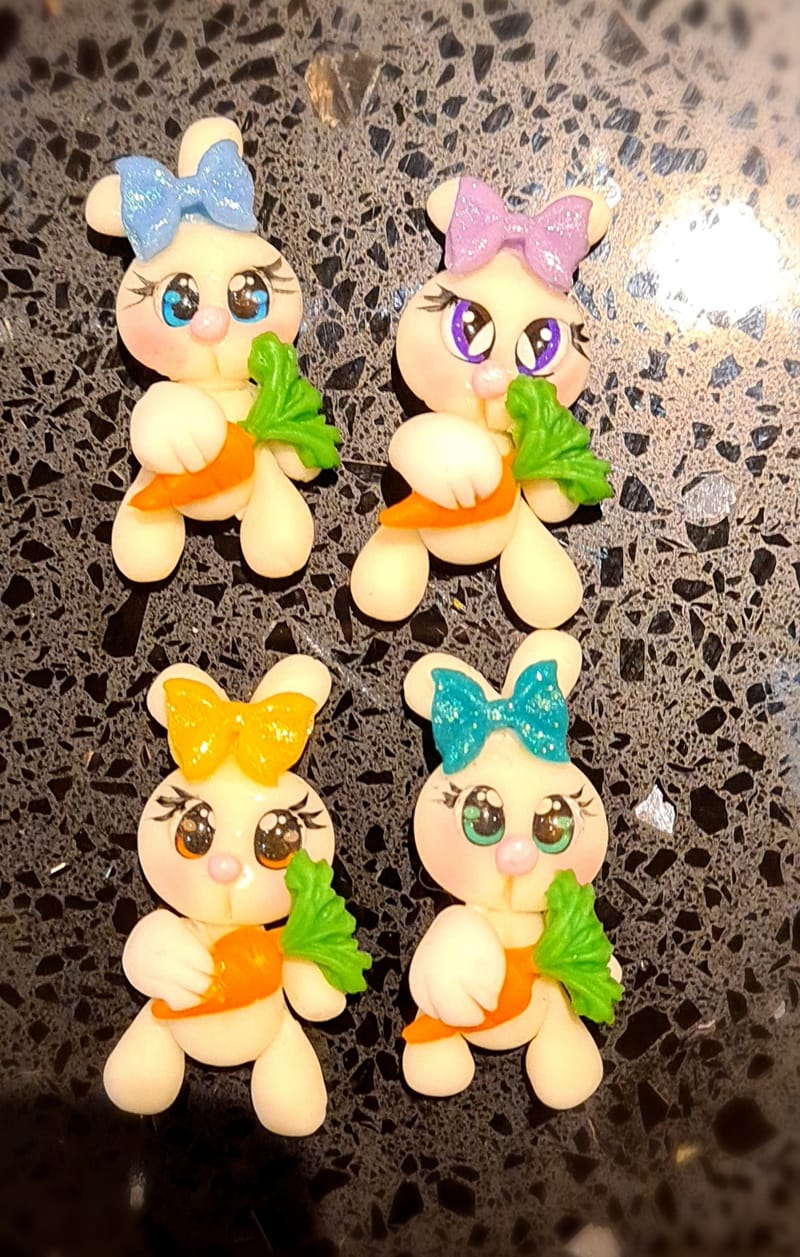 how to make a cute bunny out of clay