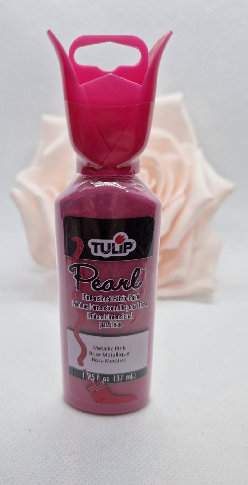Metallic Pink Tulip Pearl Fabric Paint - Blingtastic