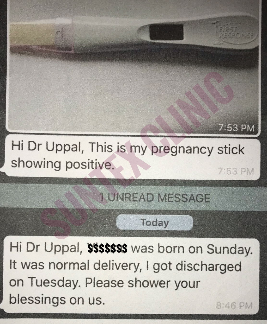 The pregnancy and delivery intimation .