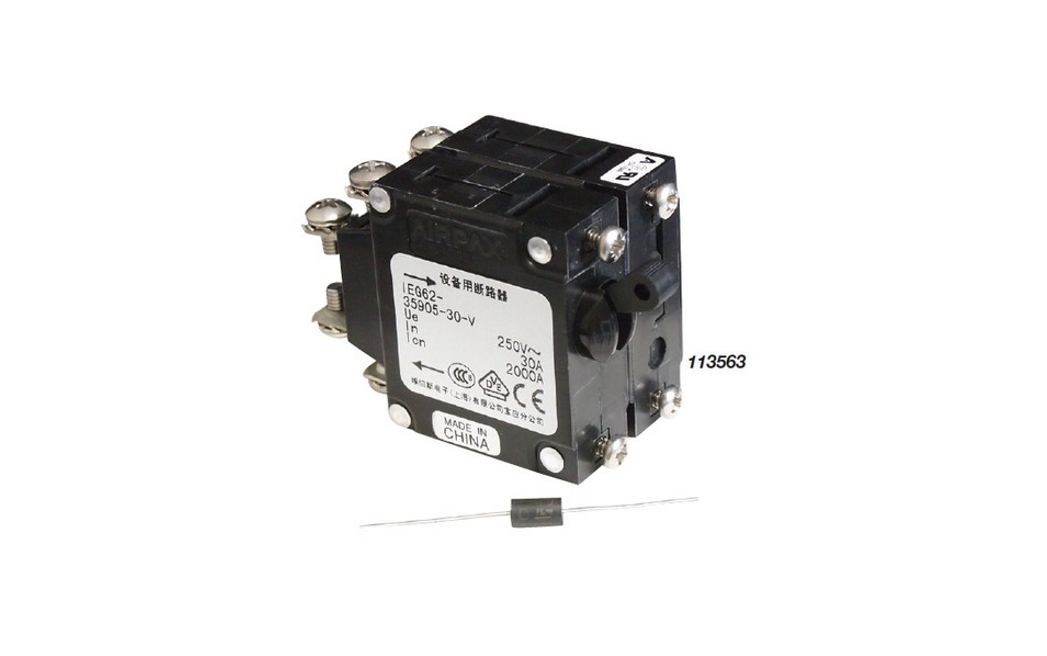 BEP Airpax Reverse Polarity D-Pole Circuit Breaker