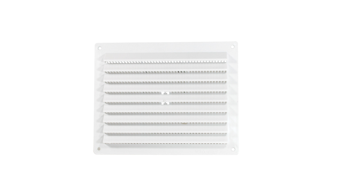 Louvre Vent – Rectangular Plastic with Screen