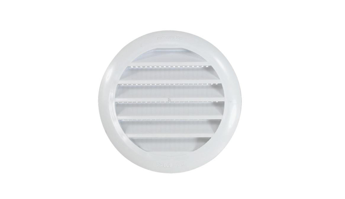Louvre Vent – Plastic Round with Screen