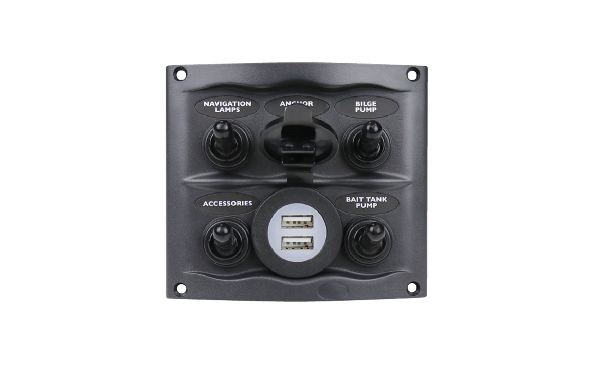 BEP 5-Way Waterproof Switch Dual USB