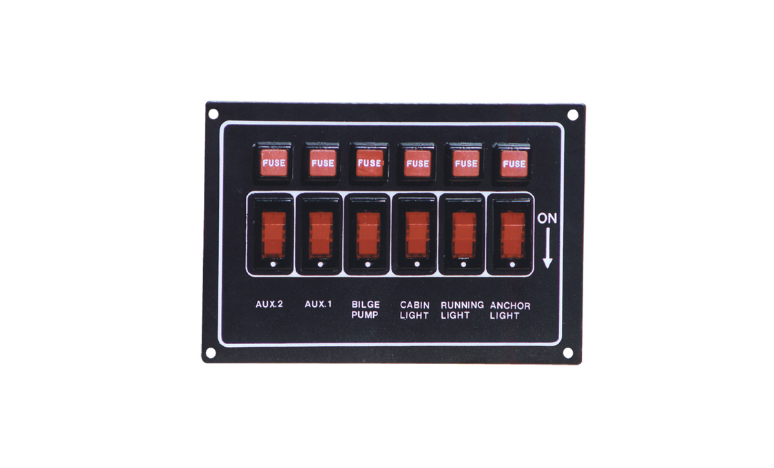 Marine Town Switch Panel – Black Alloy