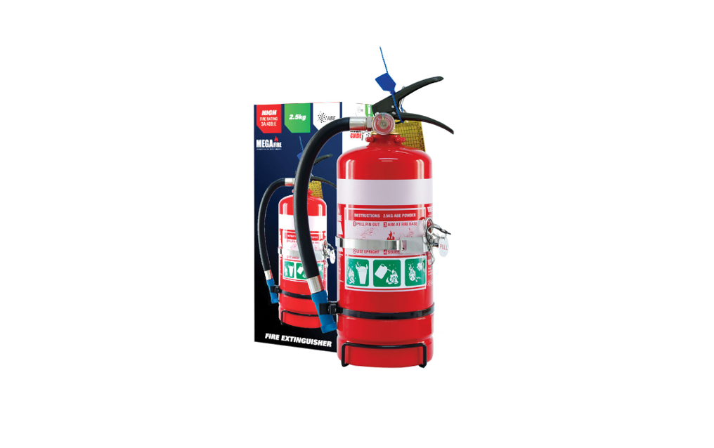 MegaFire 2.5kg Fire Extinguisher – 3A:30B:E Rating