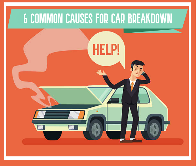 6 Common Causes for Car Breakdown
