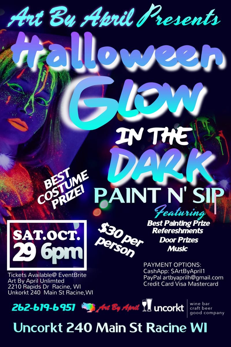 Glow In The Dark Paint N' Sip