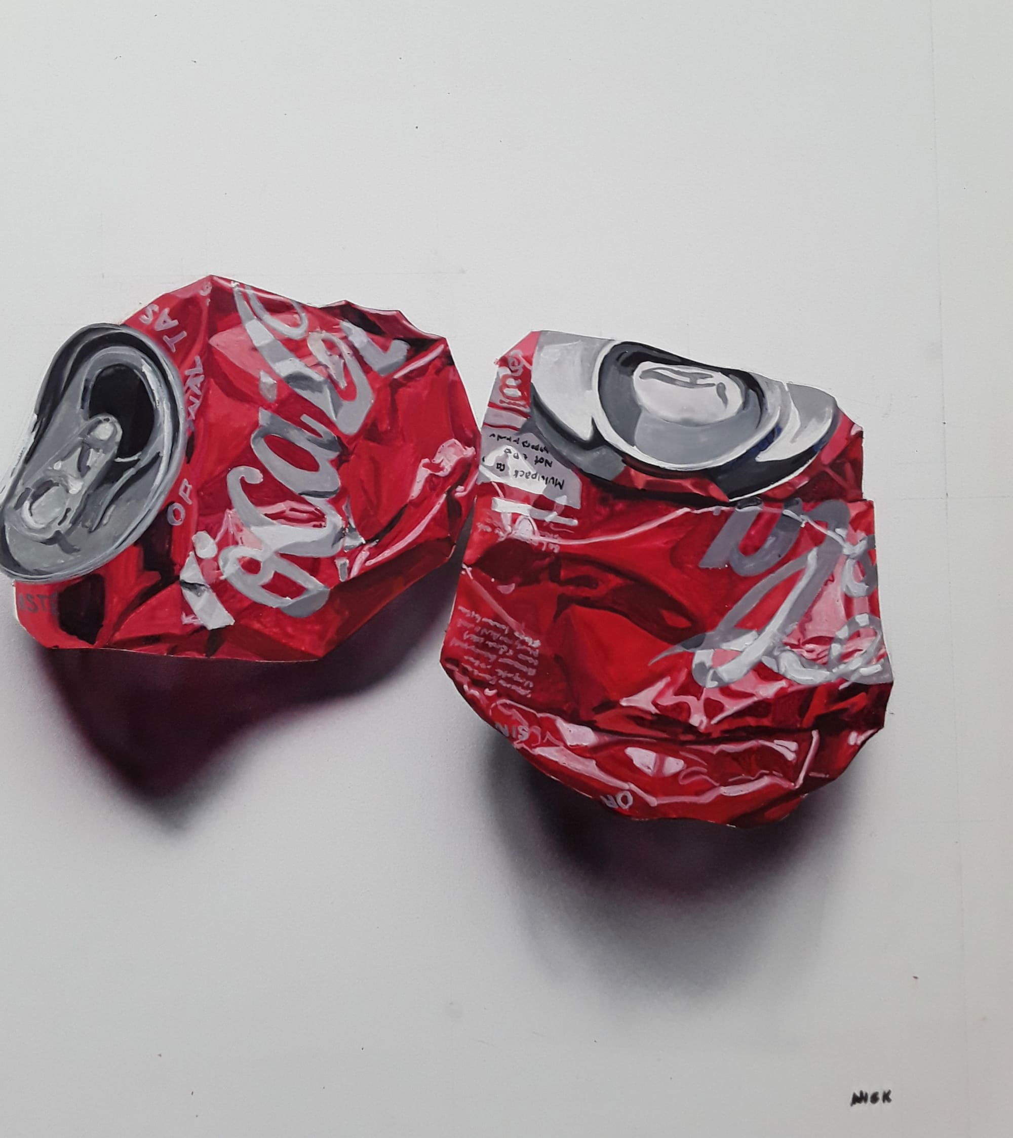 Sqaushed Coke cans