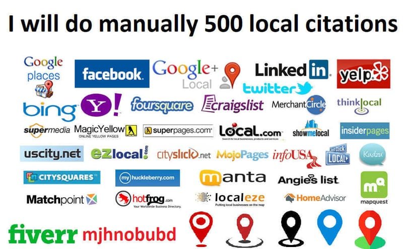 I will do manually 500 local citations for any country