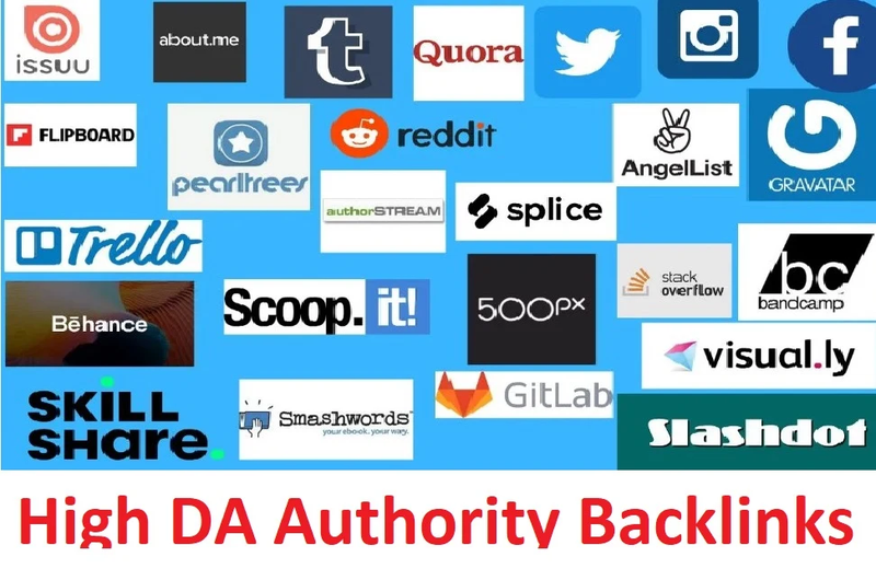 I will manual create high da authority backlinks