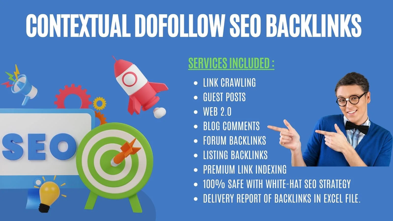 I will building with contextual dofollow SEO backlinks service