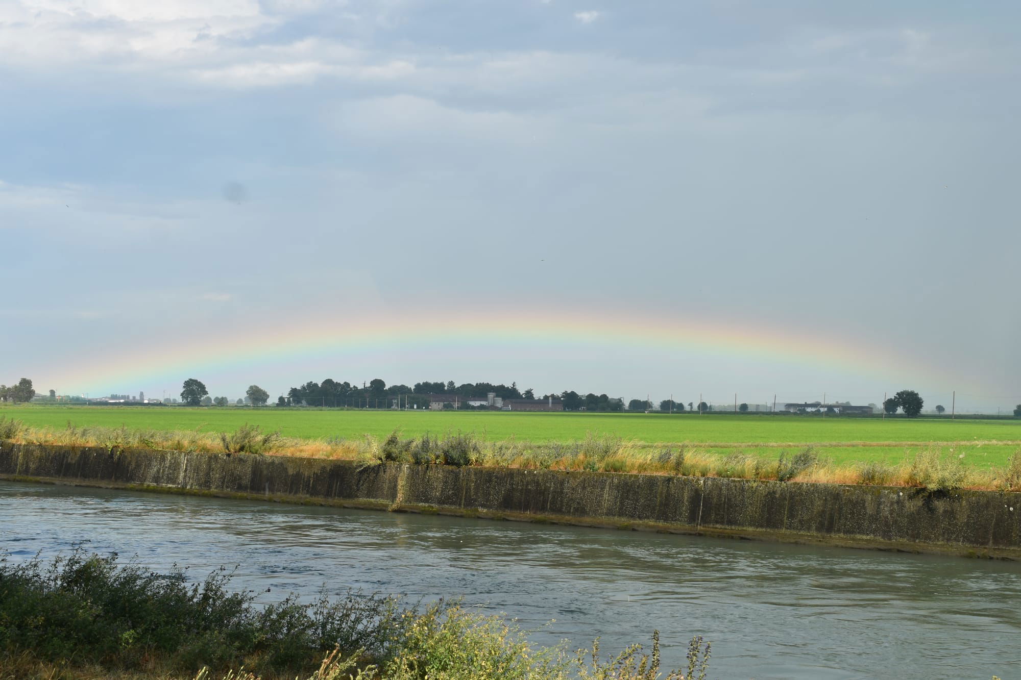 Rainbow - with Crova and the mountains in the distance