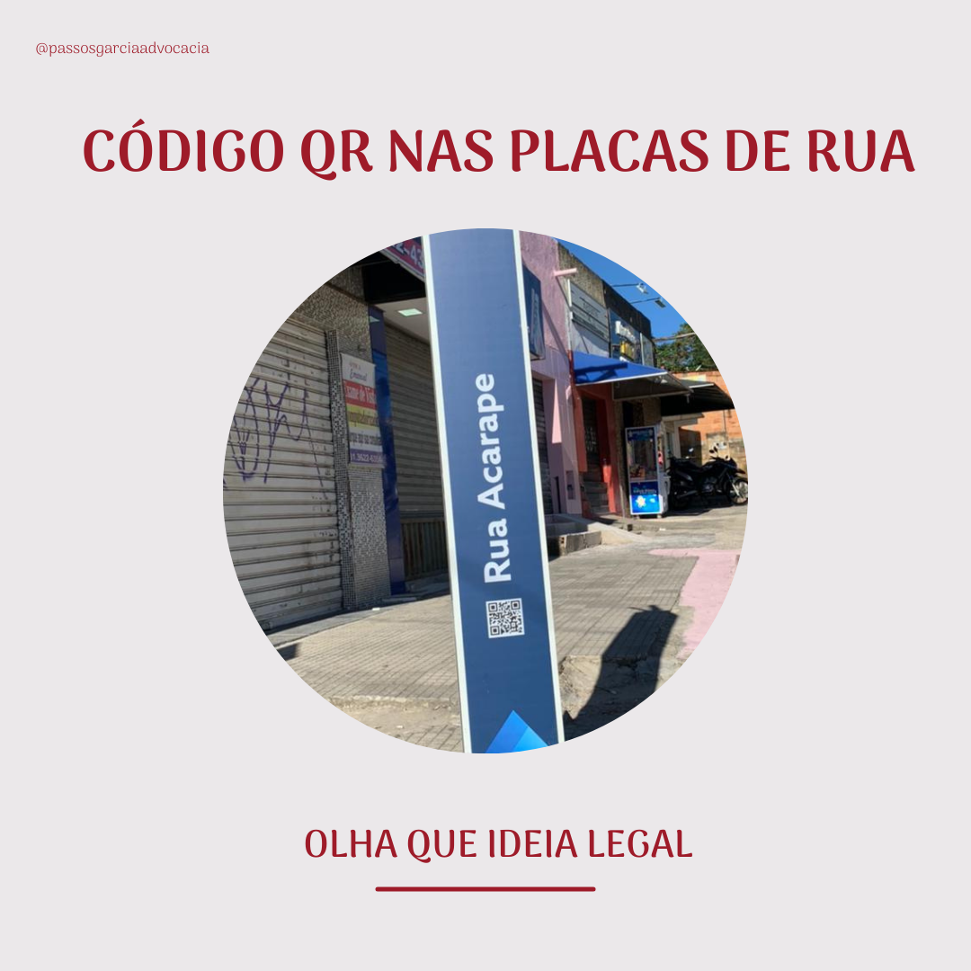 Código QR nas placas de rua