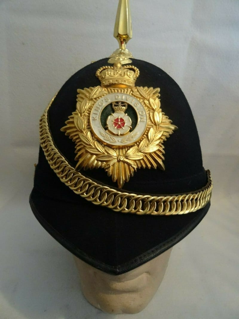 British Military Kings Division Bandsman Helmet RARE - Milpoltrader