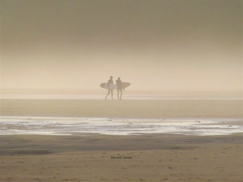 Surfers on Freshwater West
