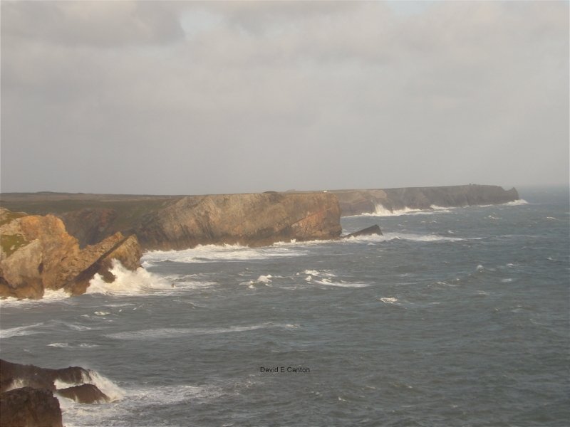 The Pembrokeshire coast in an August gale.