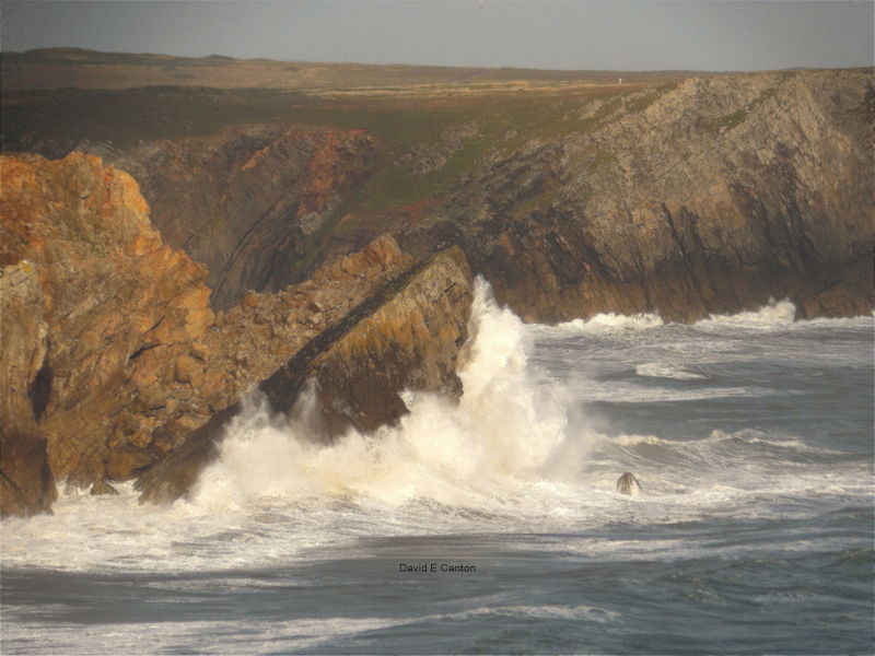 An August gale on the Pembrokeshire coast.