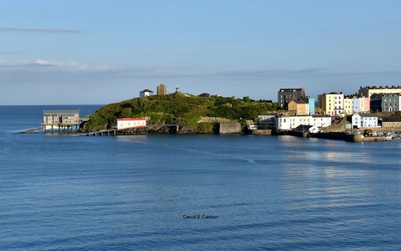 A view of Tenby harbour and the RNLI station