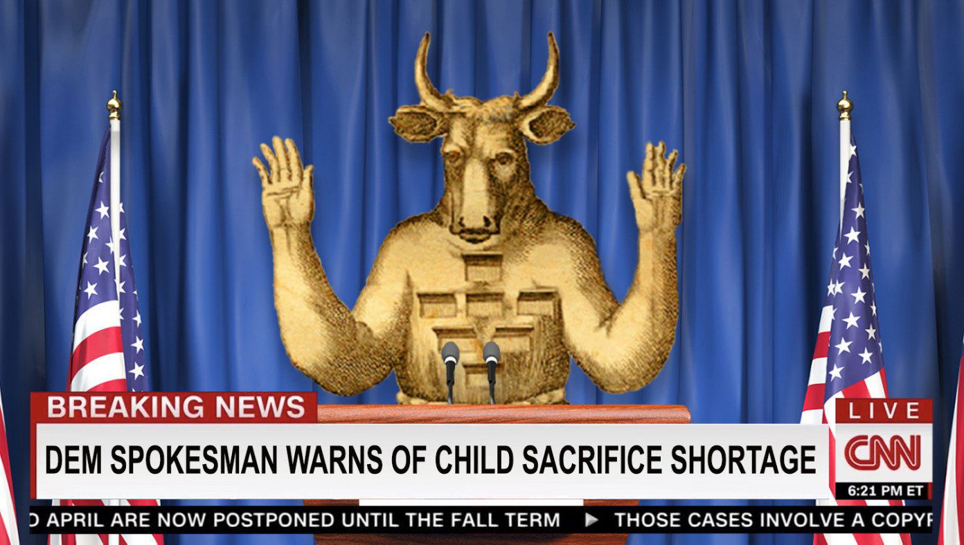Moloch Warns Of Looming Child Sacrifice Supply Chain Issues