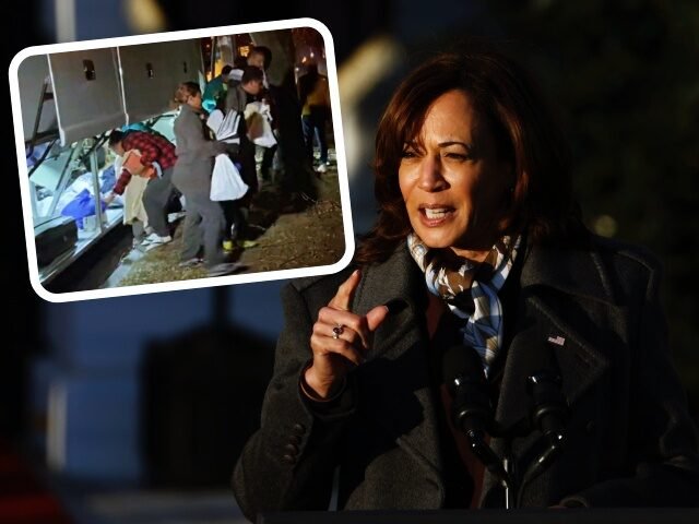 130 undocumented arrive at VP Harris's home. Does she offer them shelter? Not happening.