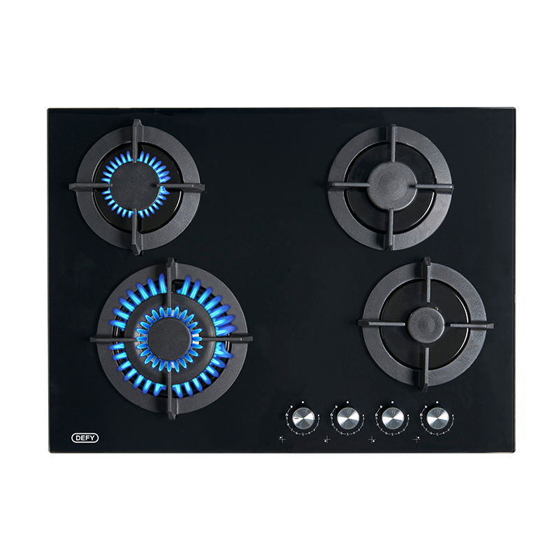 Defy 70cm Black 4 Burner Gas Hob DHG701