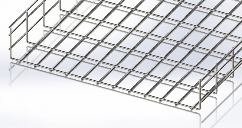 Проволочный лоток 600х100 мм, длинна 2.5 м, проволока D5 - Электронная ...