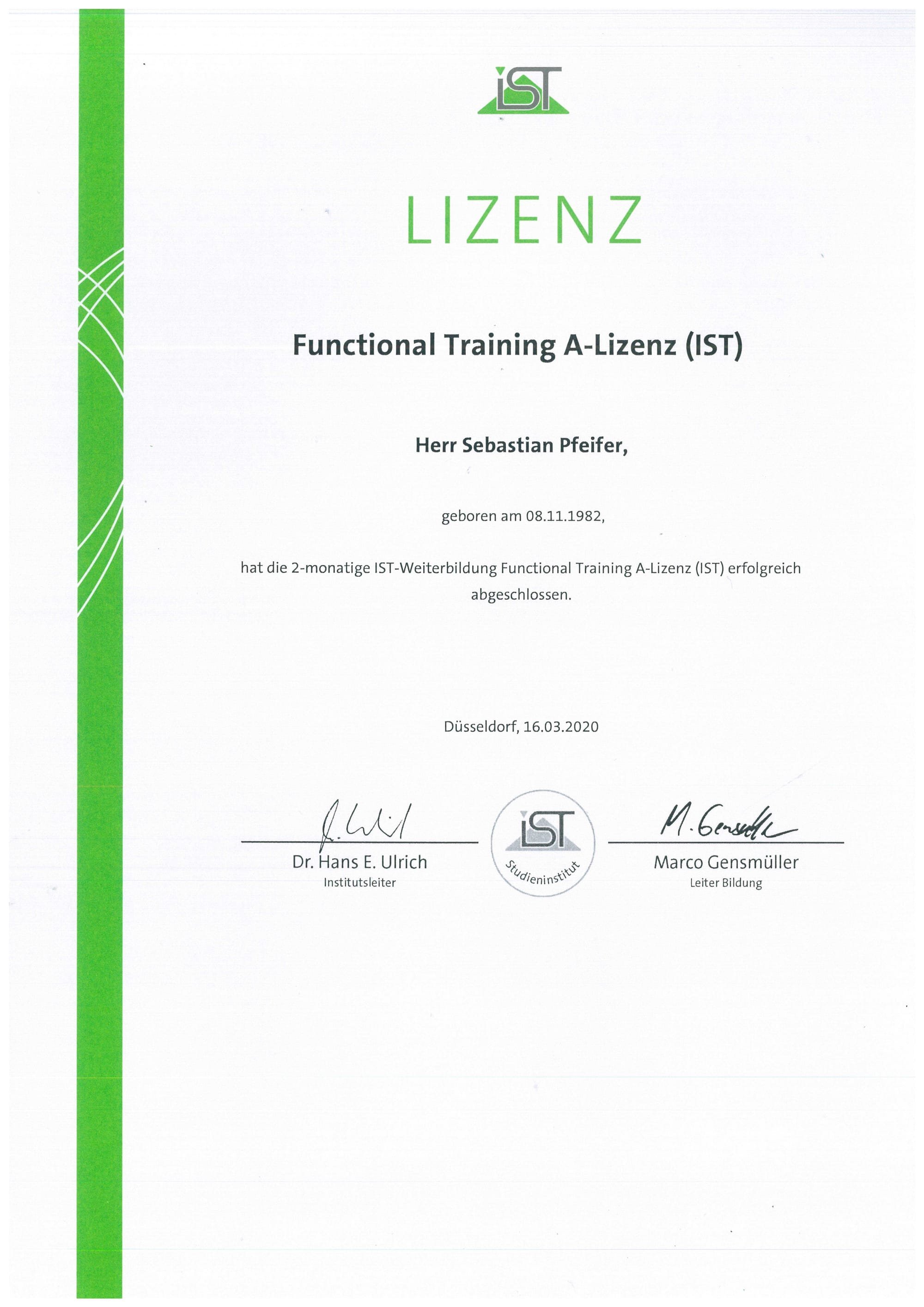 Functional Training A-Lizenz (IST)