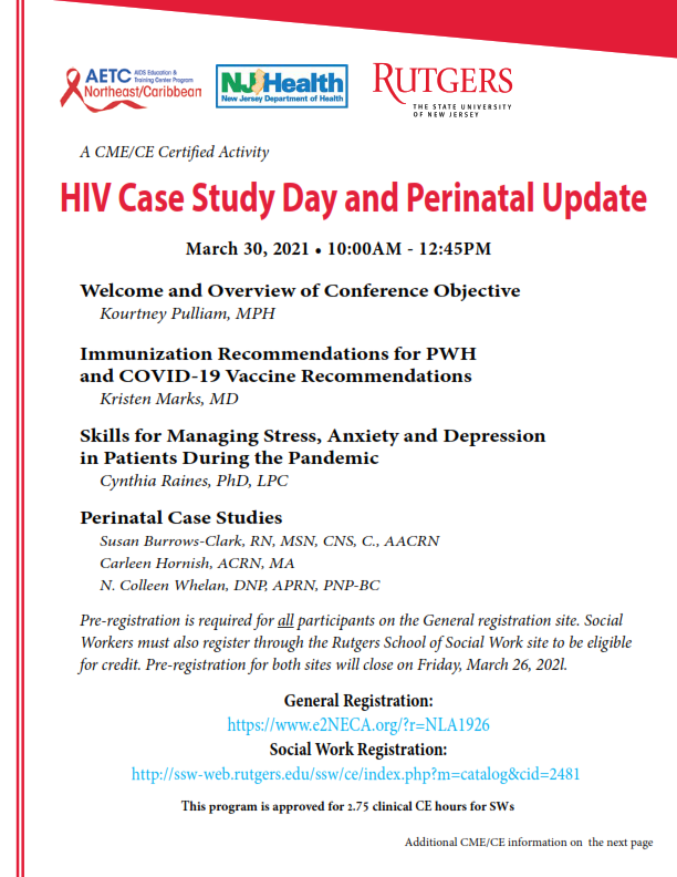 HIV Case Study Day and Perinatal Update Advanc