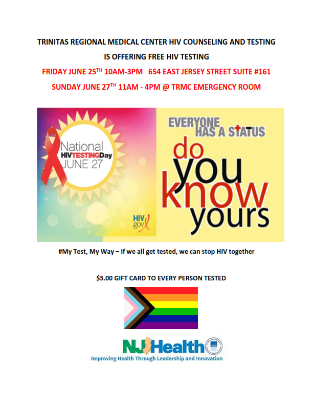 Trinitas Regional Medical Center - National HIV Testing Day Event