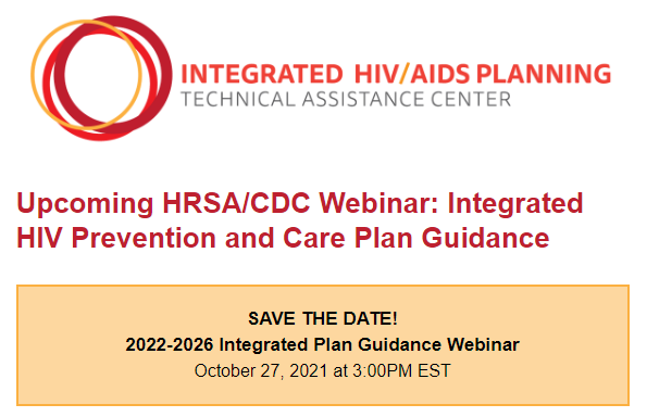 Webinar: 2022-2026 Integrated HIV Prevention and Care Plan Guidance