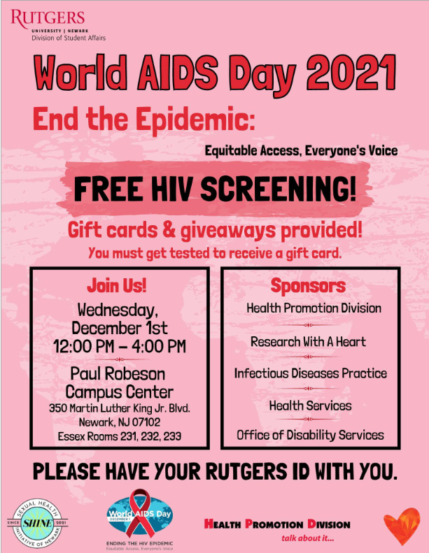 Rutgers' World AIDS Day 2021 - End the Epidemic