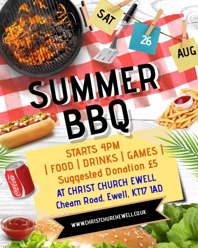 Community Barbecue Saturday 26th August 4pm