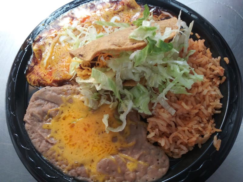 #4 Beef taco & Enchilada