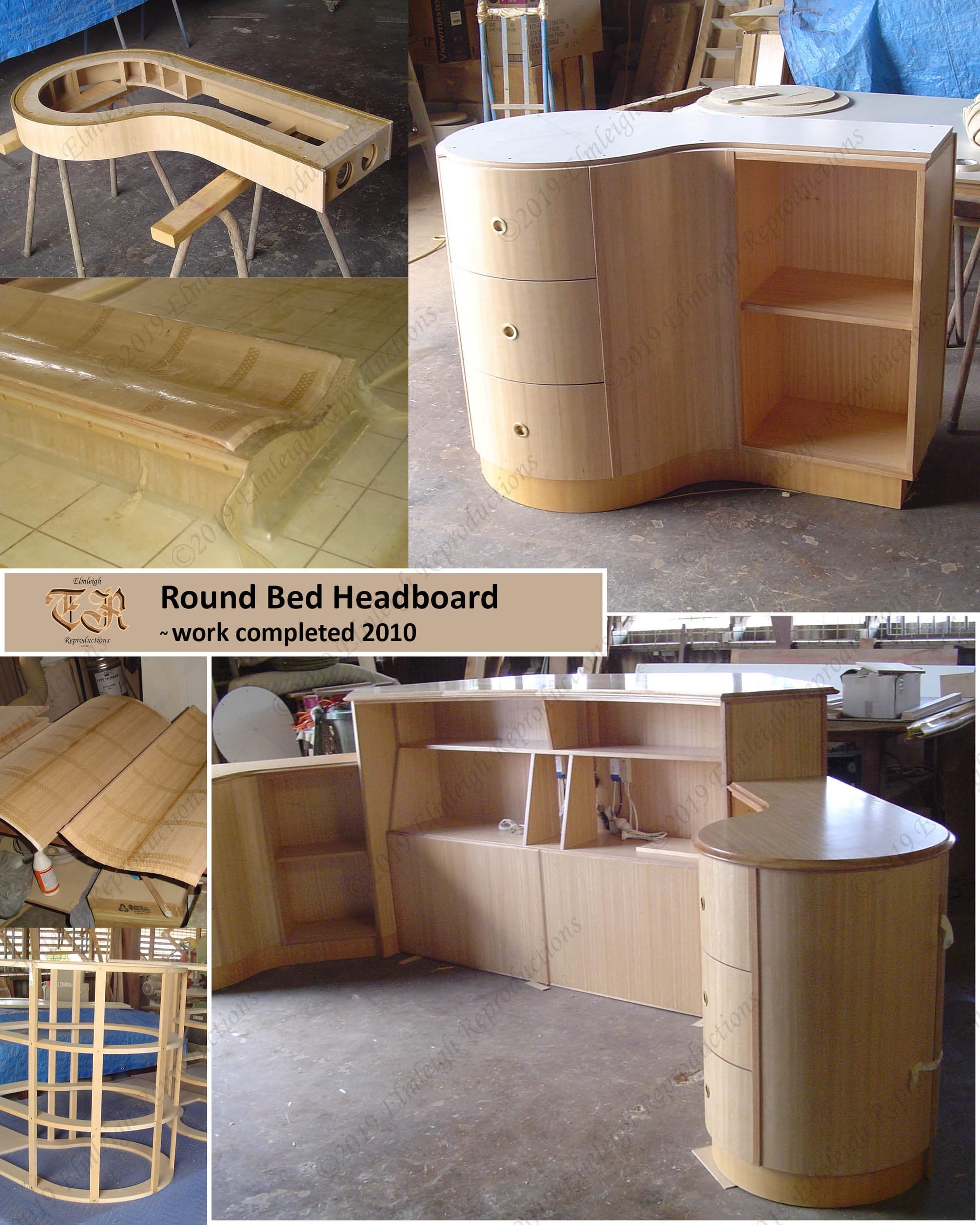 Tasmanian Oak Round Bed Headboard