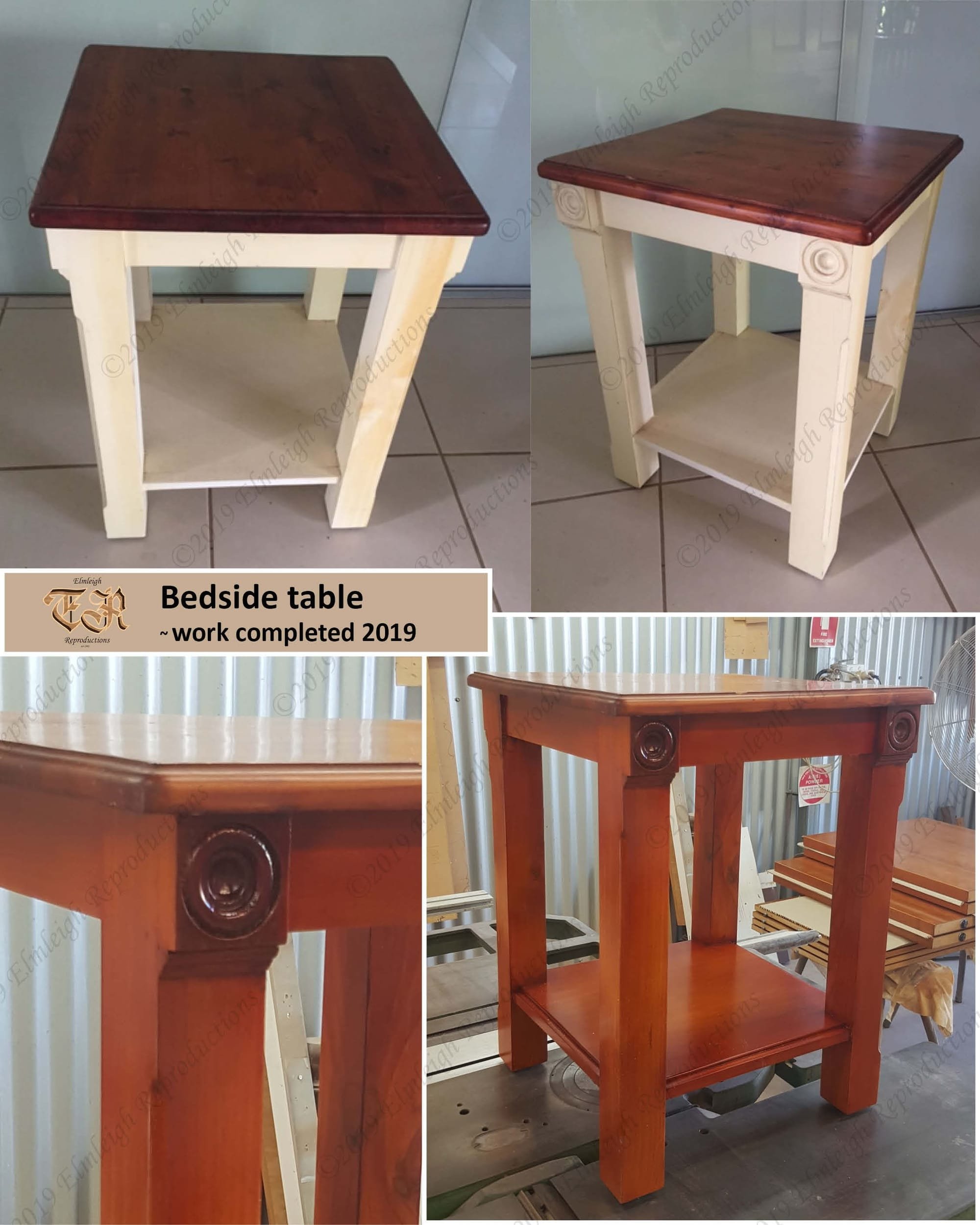 Pine bedside table