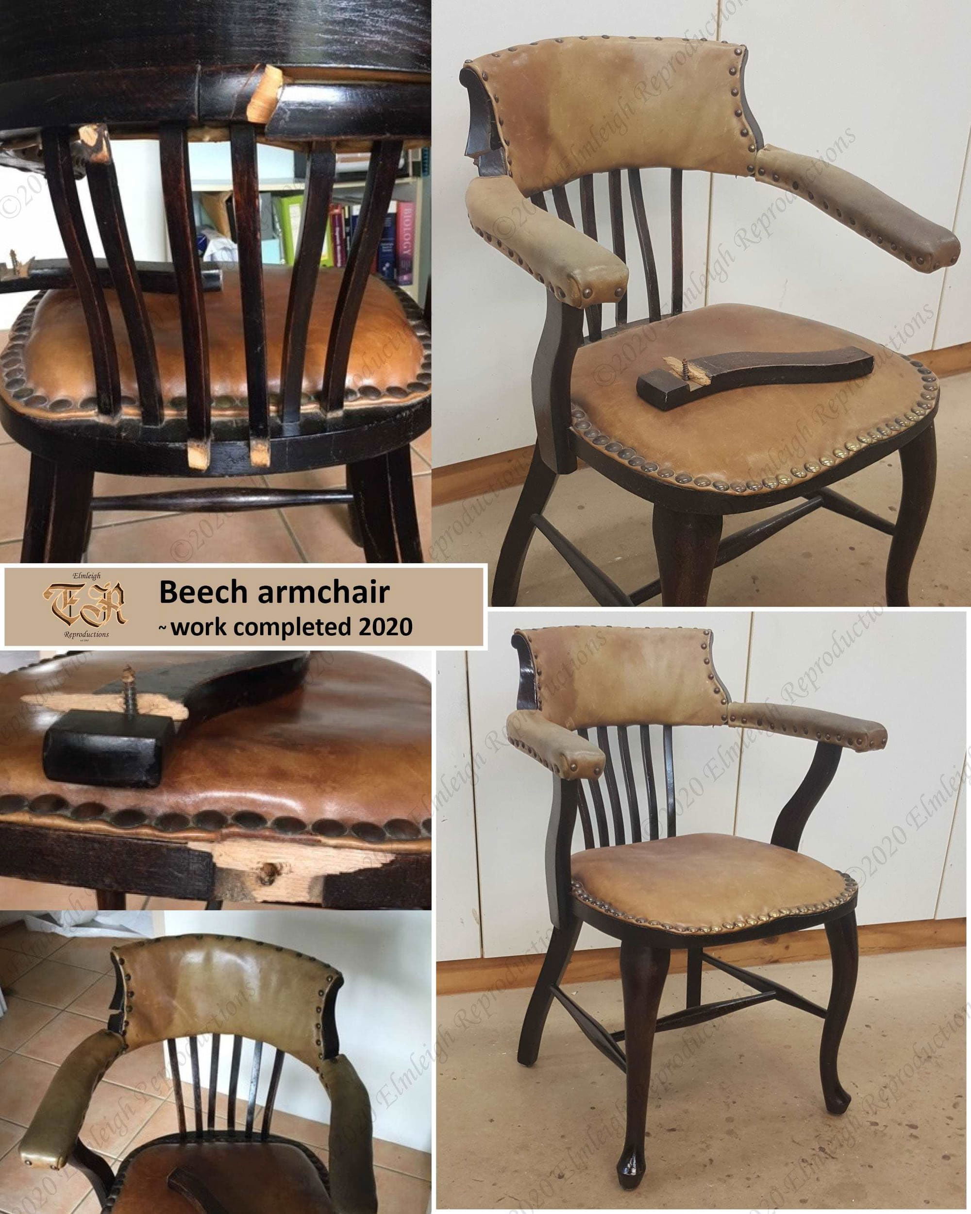 Beech armchair