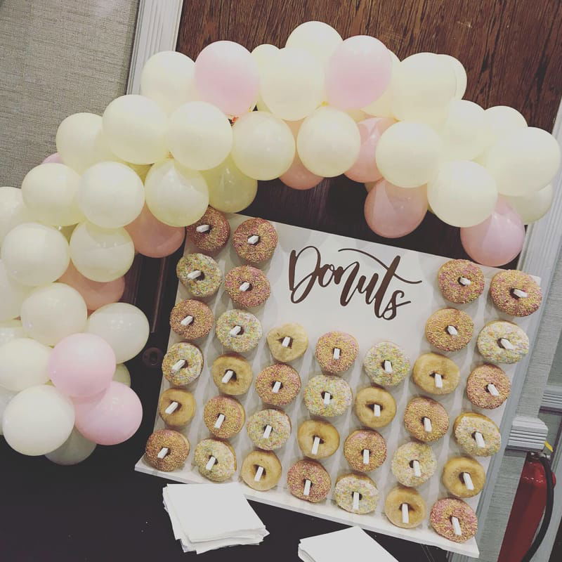 White Tabletop Doughnut Wall