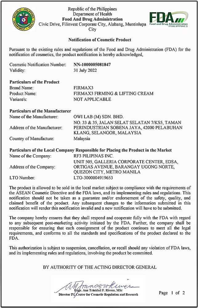 Fda Firmax3 Cream Team Champion Achievers