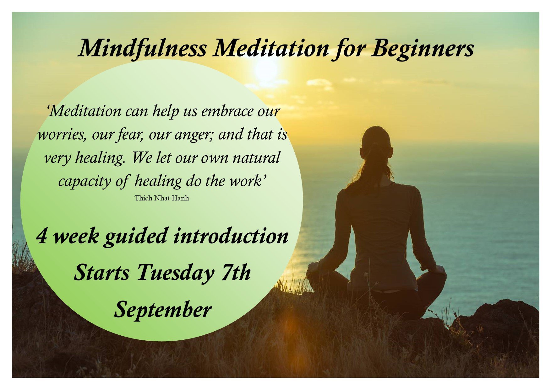 Group Meditation Classes Starting in September